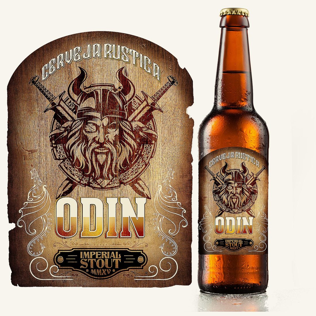 Verpackungsdesign – Odin · Craft-Beer-Illustration
