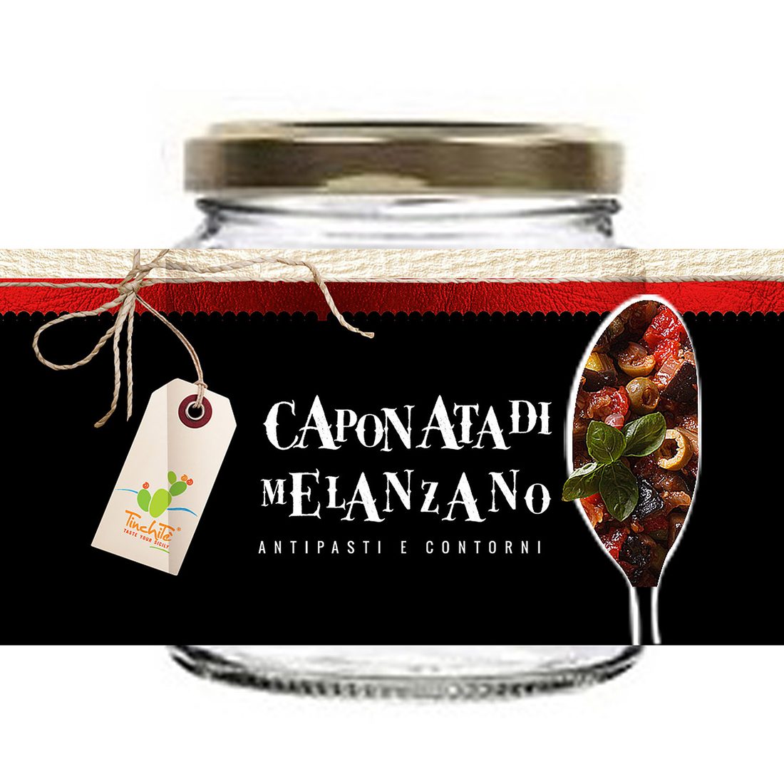 Verpackungsdesign – Caponata di Melanzano · sizilianisches Antipasto