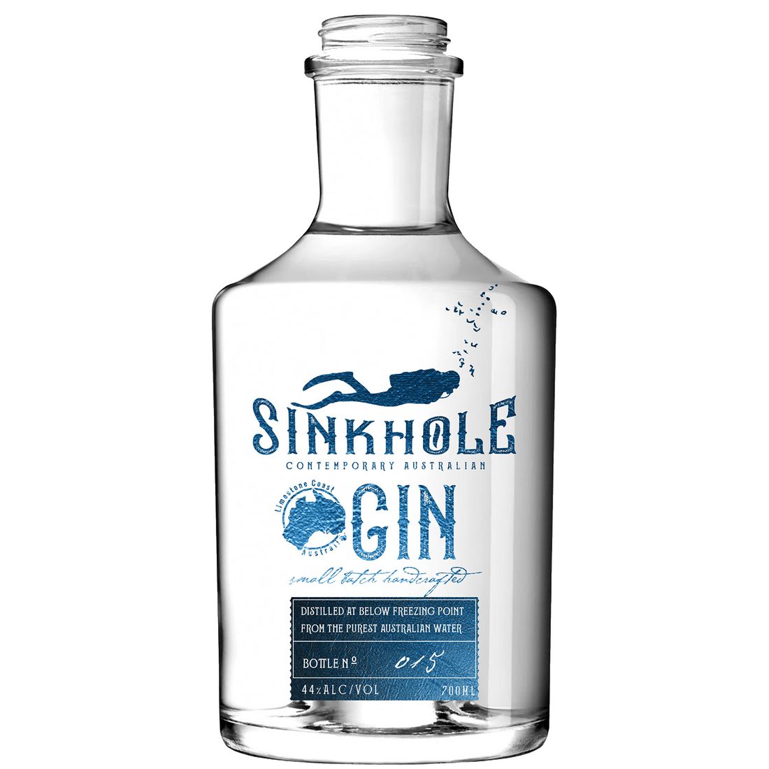 Verpackungsdesign – Sinkhole Gin · klare Formensprache