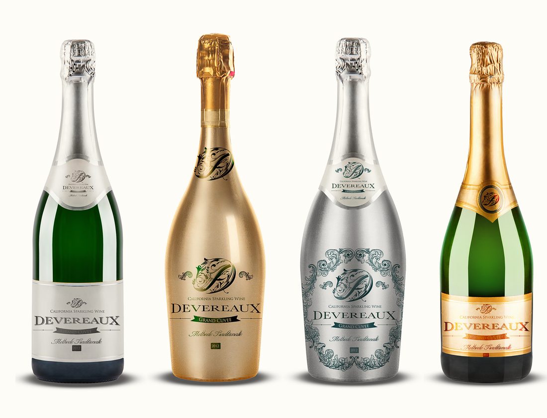 Verpackungsdesign – Devereaux · Schaumwein-Range