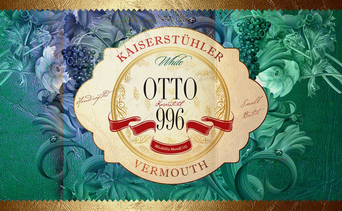 Verpackungsdesign – Otto 996 Kaiserstühler · Vermouth-Etikett